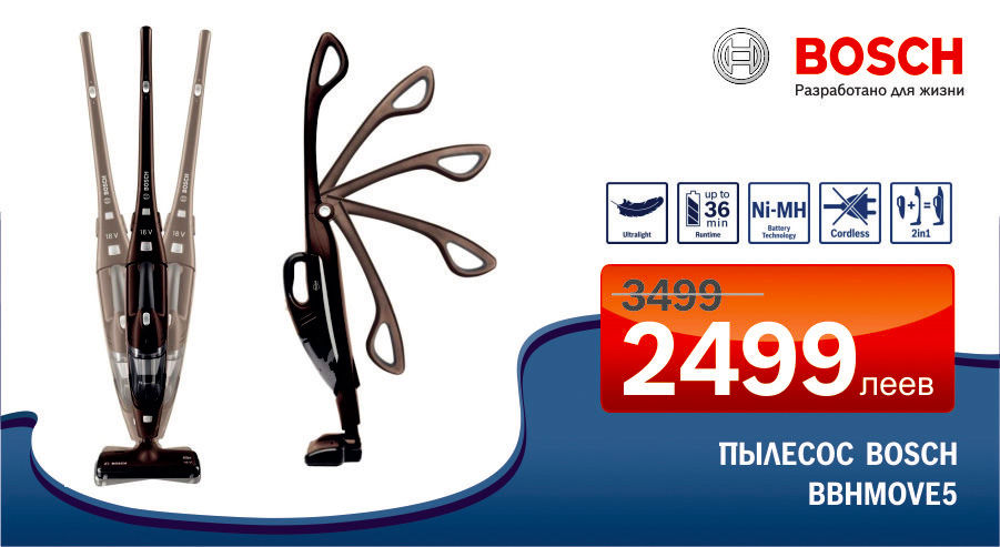 Bosch: Мощные беспроводные пылесосы ®