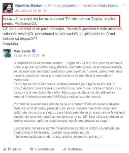 Interceptări: Demonstrația că Platforma DA e creația Țopilor și a lui Petrenco