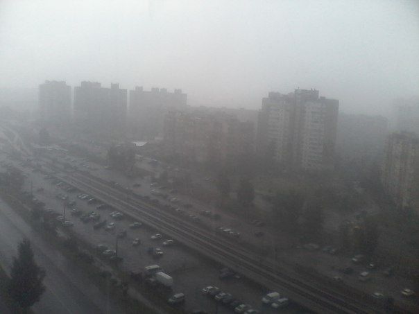 Сильный ливень с градом затопил Киев