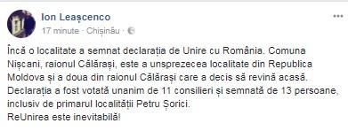 A 11-a localitate a semnat Declarația de Unire cu România. Documentul e votat unanim în consiliu