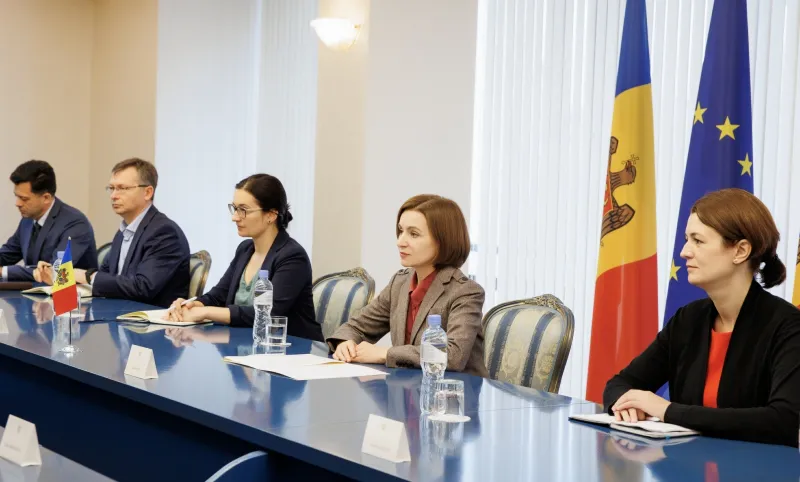 Майя Санду провела встречу с главой Законодательного собрания Турции Мустафой Шентоп