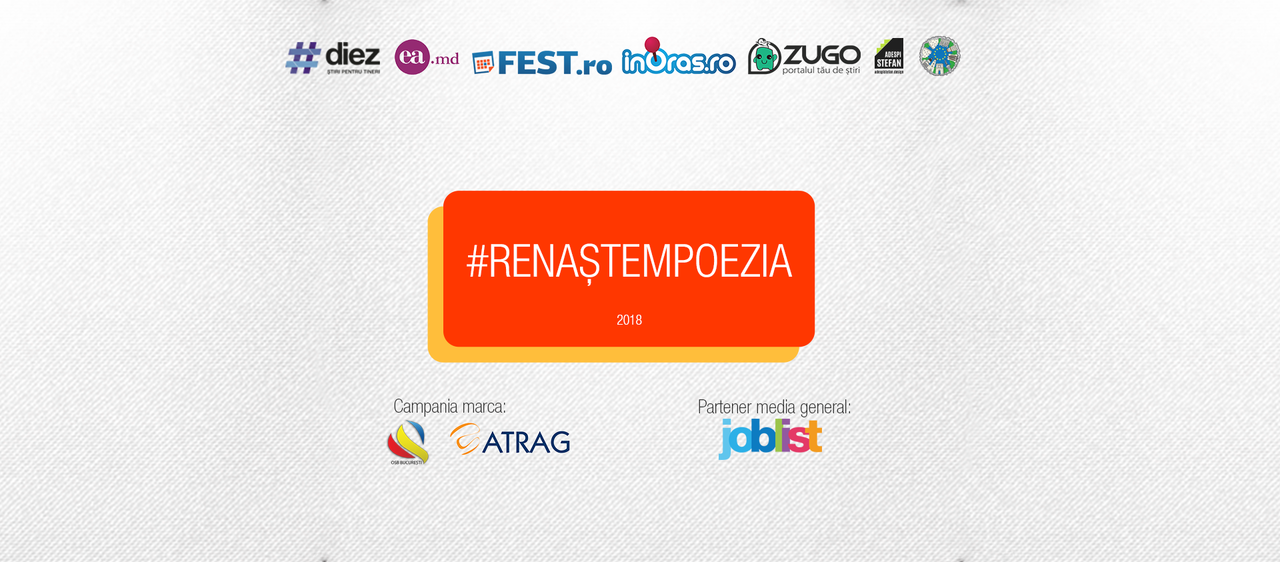 Campania #RenaștemPoezia, inițiată de OSB Bucureşti și ATRAG Iași