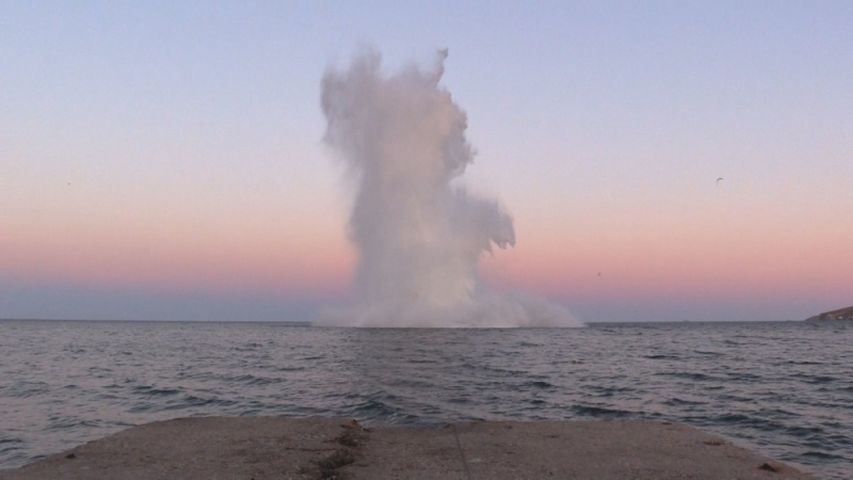 У берегов Крыма взорвали бомбу весом в тонну