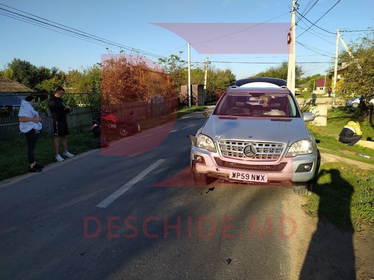 В Оргееве квадроцикл столкнулся с автомобилем: есть пострадавшие
