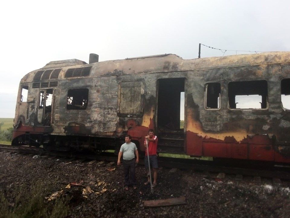 В Фалештском районе загорелся пассажирский поезд "Унгены - Бельцы"
