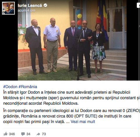 Gluma lui Iurie Leancă pe seama prietenilor lui Igor Dodon