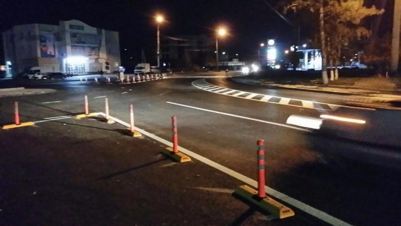 В Кишиневе появился новый перекресток с круговым движением