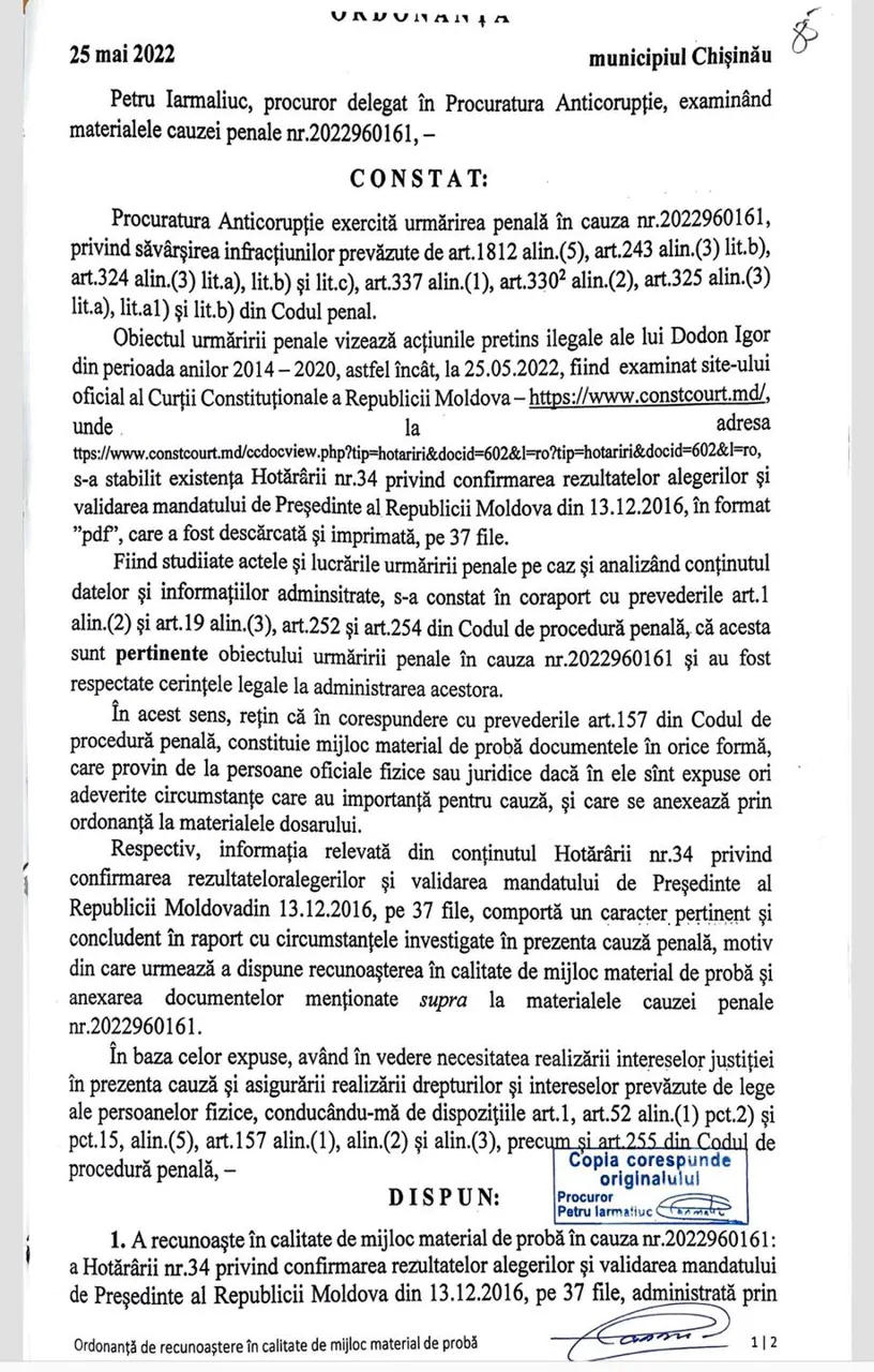 Додон опубликовал "доказательства" по делу "о кульке"