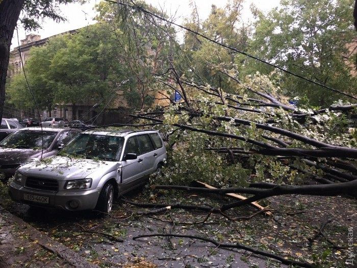 В Затоке сильный ураган смыл набережную