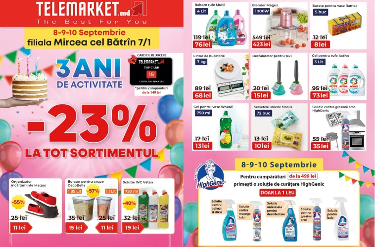 Telemarket.md празднует день рождение магазина в секторе Чеканы