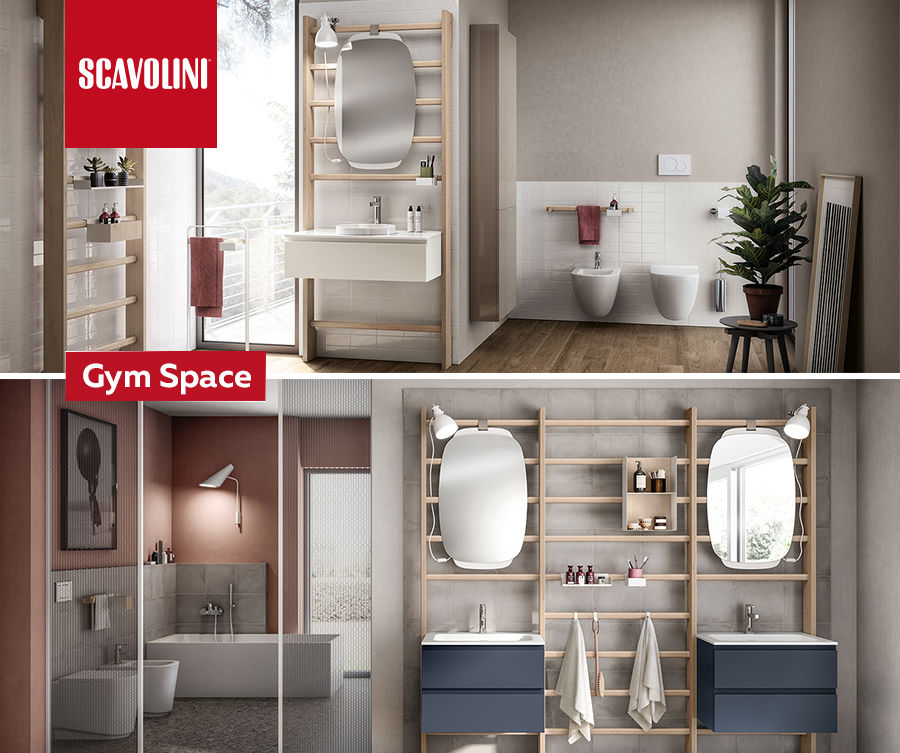 Scavolini: Ванные комнаты Gym Space и Tratto