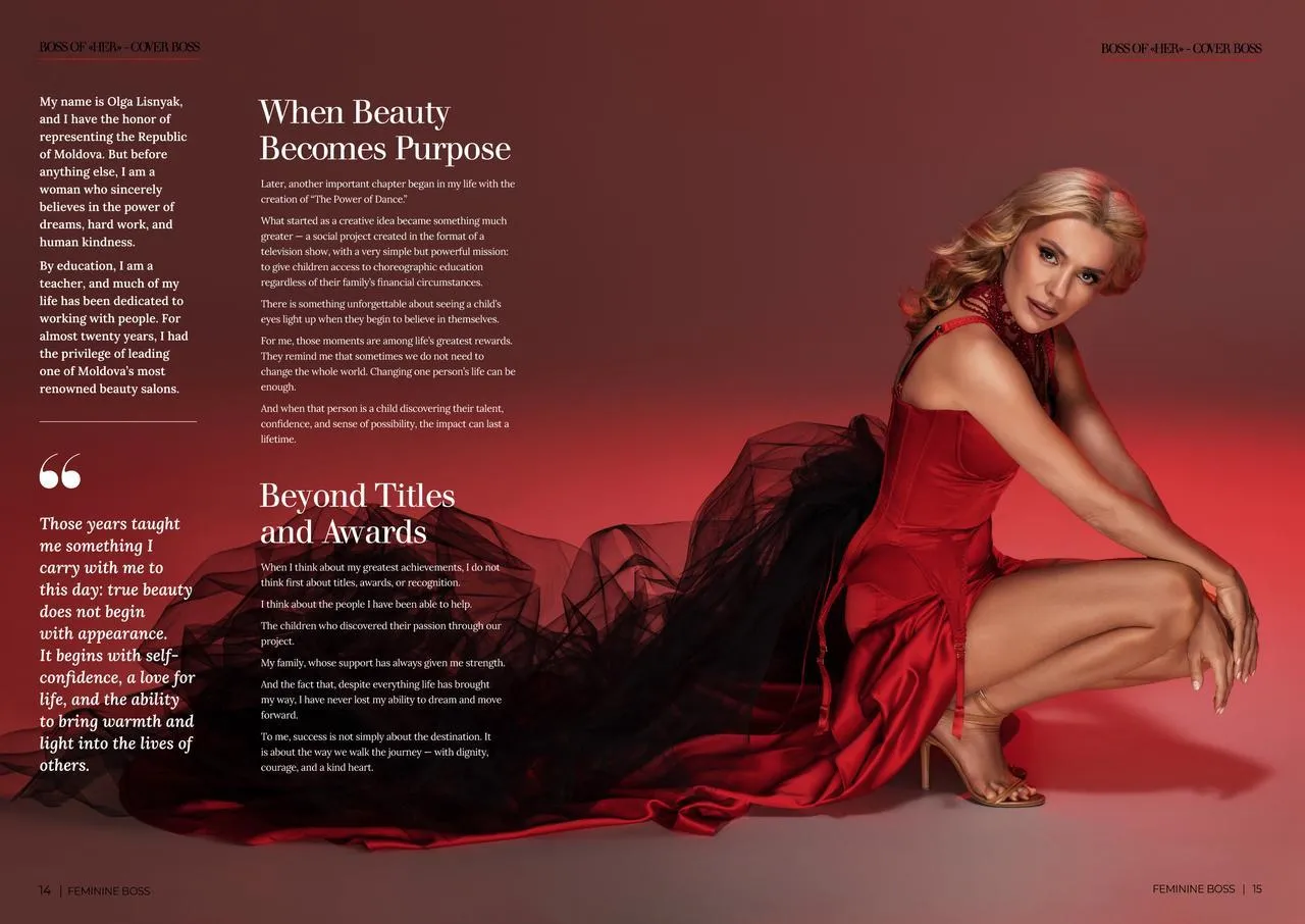 Молдаванка появилась на обложке международного издания Feminine Boss Magazine®