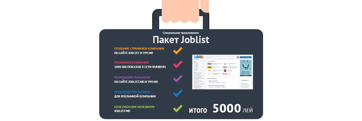 Специальное предложение от Joblist.md ®