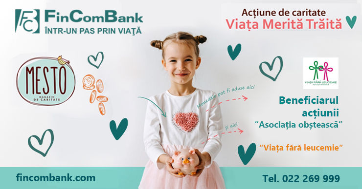FinComBank поддерживает благотворительную акцию „Жизнь – не мелочь”