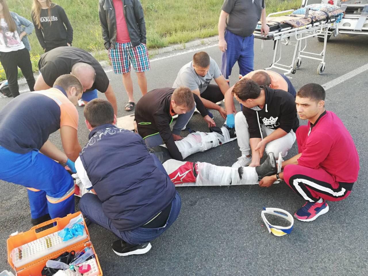 ДТП на трассе Кишинев - Хынчешты: Мотоциклист получил множественные травмы