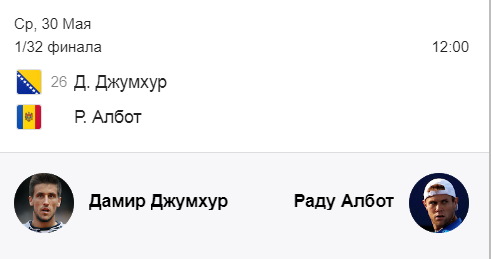 Теннисист Раду Албот вышел во второй тур "Roland Garros"