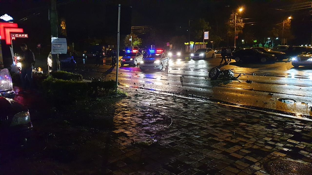 Серьезное ДТП произошло в центре Кишинева ночью