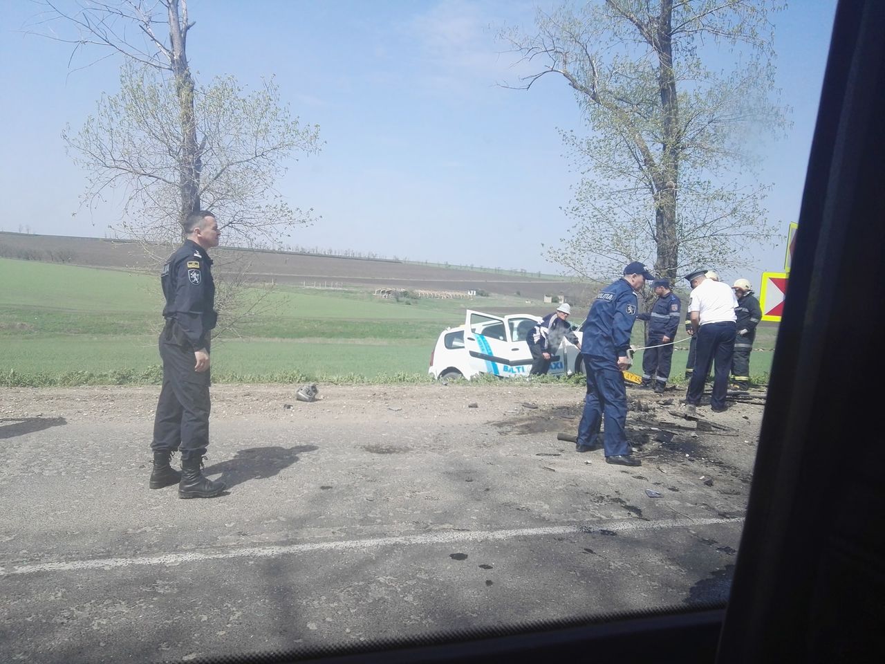 В Дрокиевском районе произошла серьезная авария с участием такси