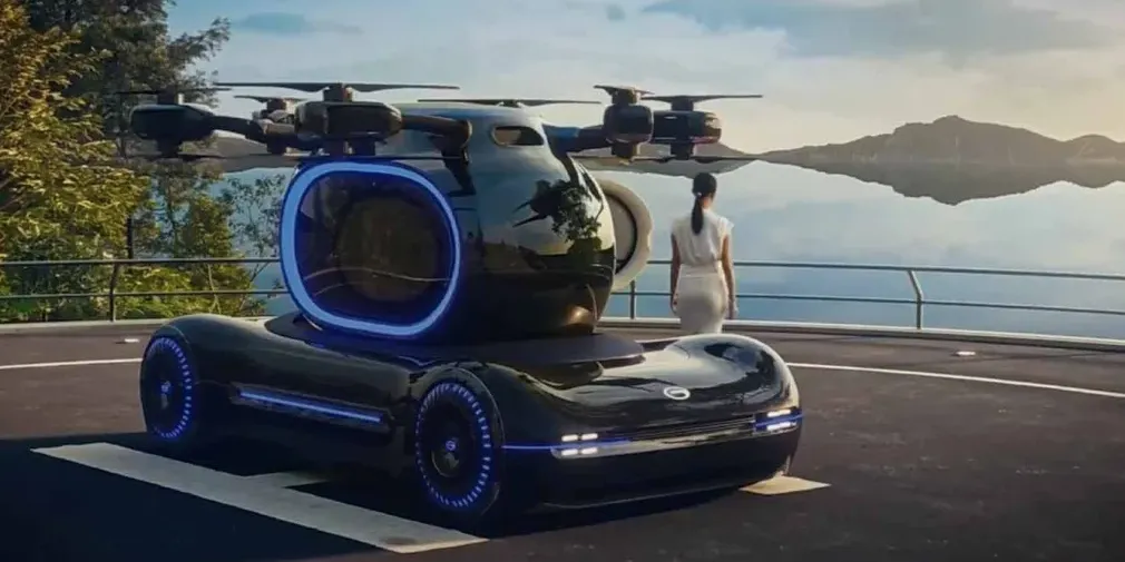 Китайская компания GAC представила комбо из автомобиля и eVTOL