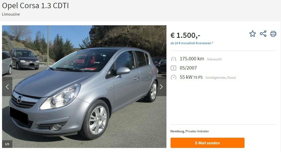 Ce maşini second-hand poţi să-ţi iei din Germania cu 1500 de euro