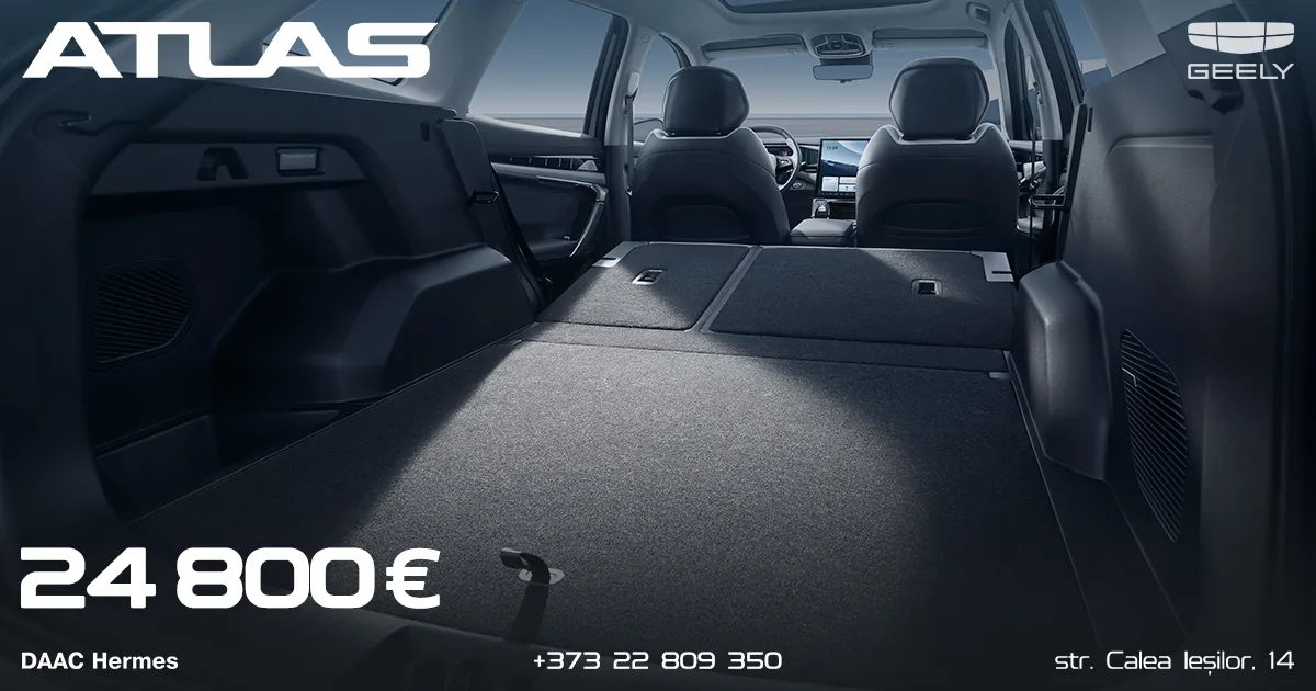 Geely Atlas la preț special de 24 800 € — acum în stoc