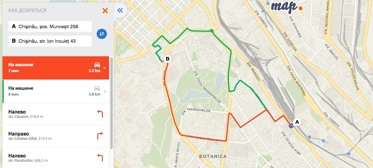 На карте Point Map появилась навигация