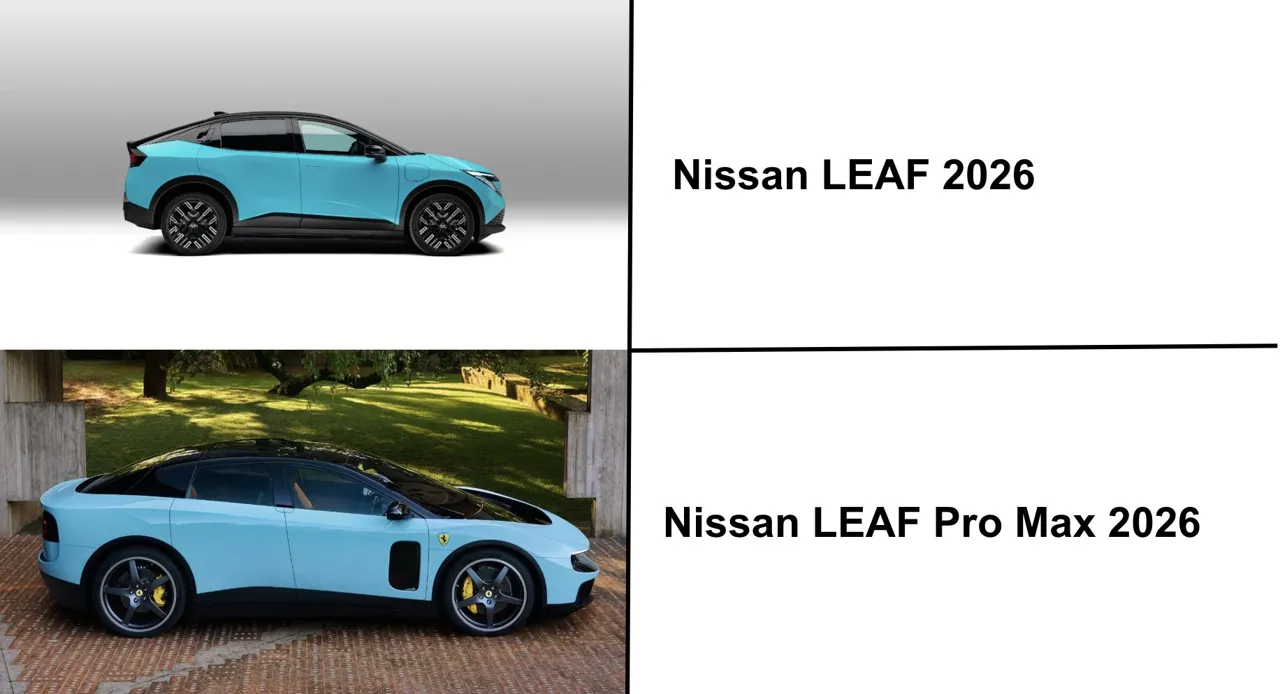 В Интернете сравнили электромобиль Ferrari за €550 тысяч с Nissan
