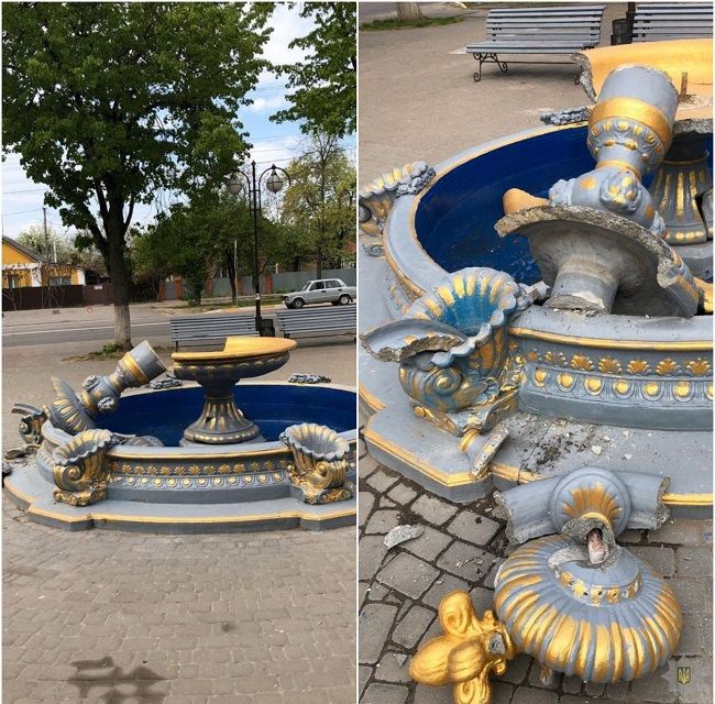 Под Киевом женщина с ребенком на плечах рухнула с 3-метрового фонтана