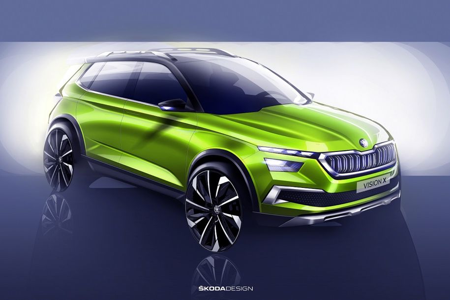 Появились первые изображения небольшого кроссовера Skoda