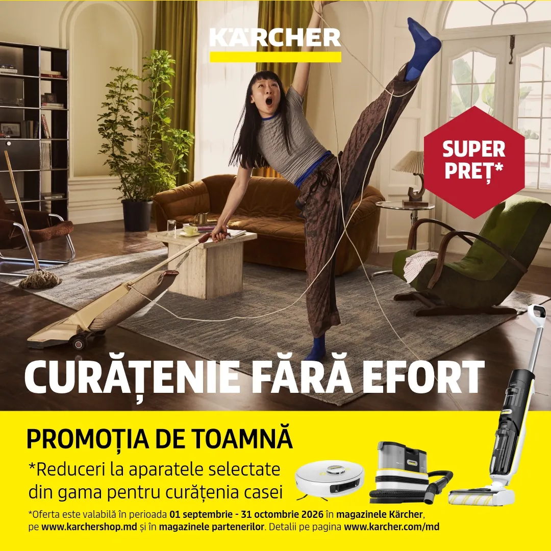 La mulți ani, Chișinău - să sărbătorim împreună cu Kärcher: 15% reducere festivă la tot