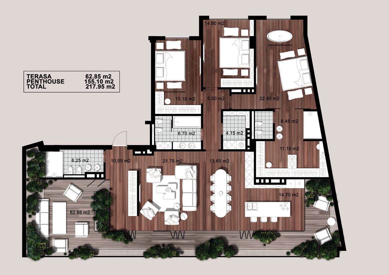 Milanin Residence: Пентхаус на 186 м2 + терраса по cпециальной цене
