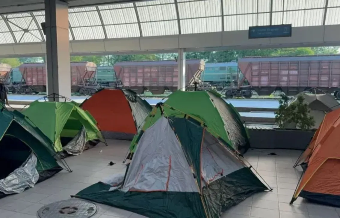 Protestatarii susținători ai lui Șor, care au instalat corturi în Gara Feroviară, reținuți