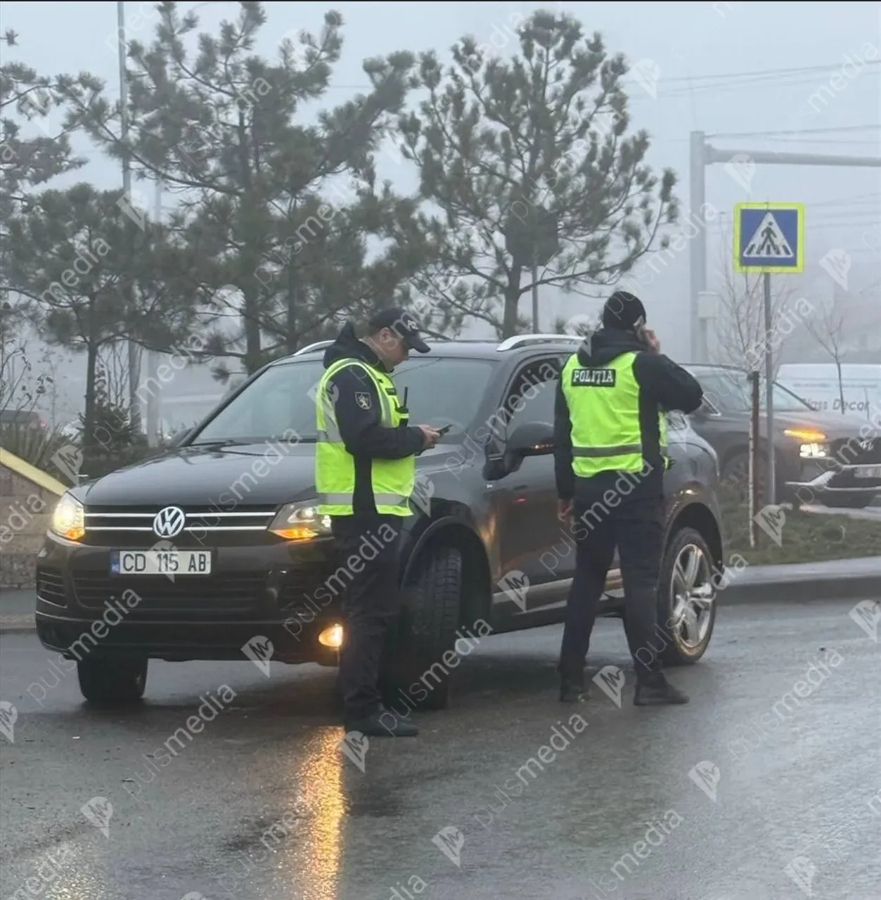 Mașina ambasadorului Rusiei, trasă pe dreapta de un echipaj de Poliție