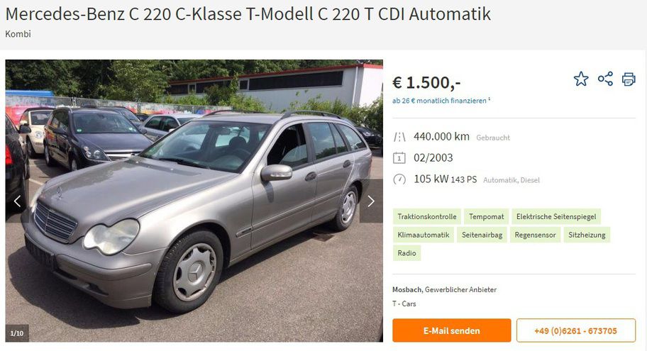 Ce maşini second-hand poţi să-ţi iei din Germania cu 1500 de euro