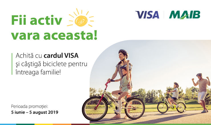 Акция от Moldova Agroindbank: Расплачивайтесь картой Visa и выиграйте велосипед ®