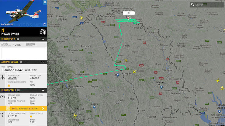 Воздушные границы Молдовы пересекли 2 неизвестных самолета из Румынии