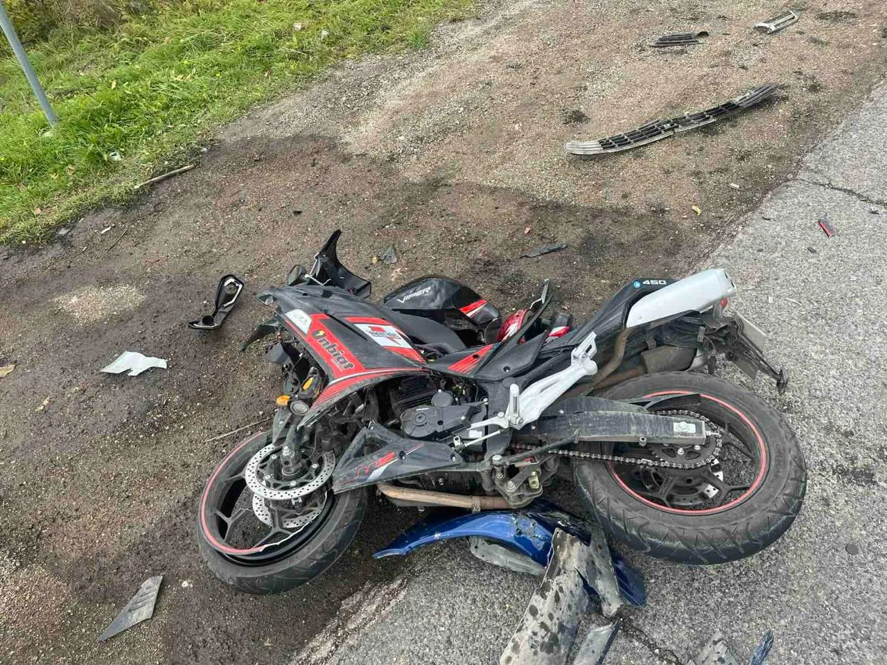 Accident în raionul Râșcani: Un automobil a lovit un motociclist