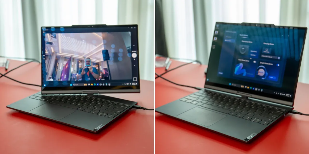 В Lenovo создали ноутбук с автоматически открывающимся и следящим экраном