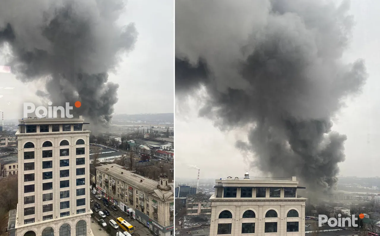 В Кишиневе произошел пожар на крупном складе
