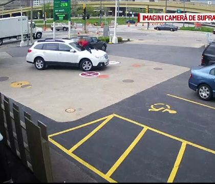 Un hoţ a încercat să îi fure maşina unei femei, dar s-a făcut de râs