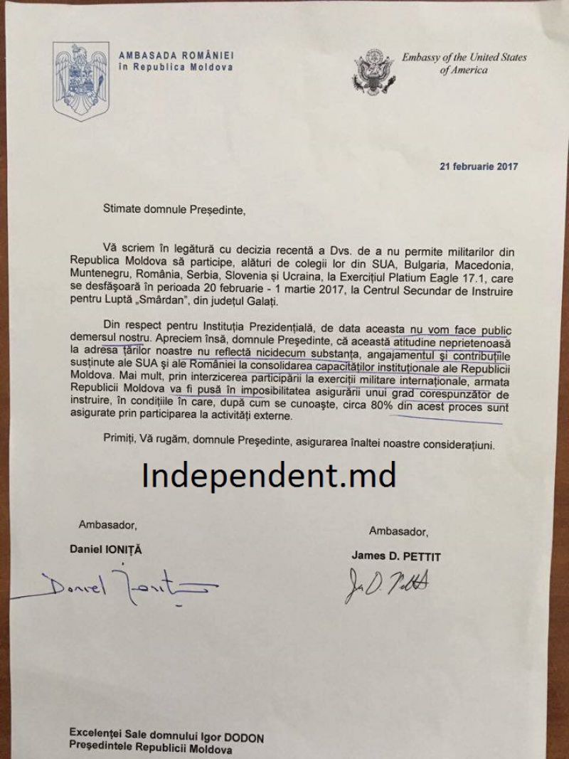 Igor Dodon învinovățit de „atitudine neprietenoasă” de ambasadori