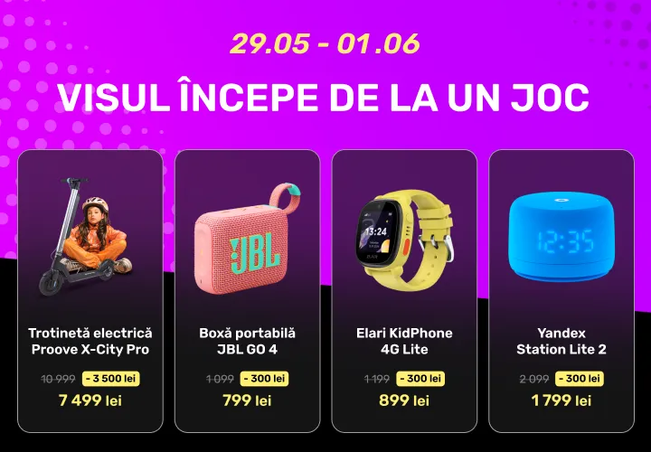 Darwin: De Ziua Internațională a Copiilor ai reduceri de până la 40% și credit 0% la orice gadget îți dorești