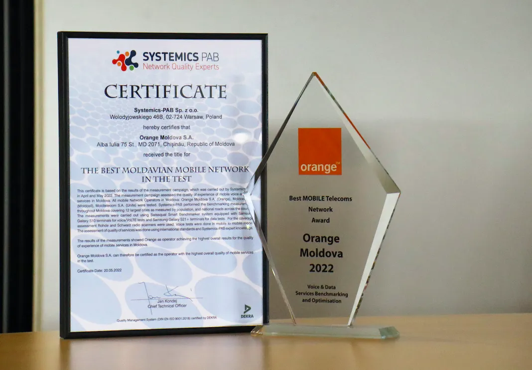 Orange был признан лучшей сетью Молдовы 10-й раз подряд