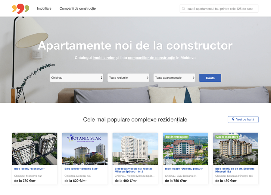 Catalogul imobil.md: Alege-ți locuința
