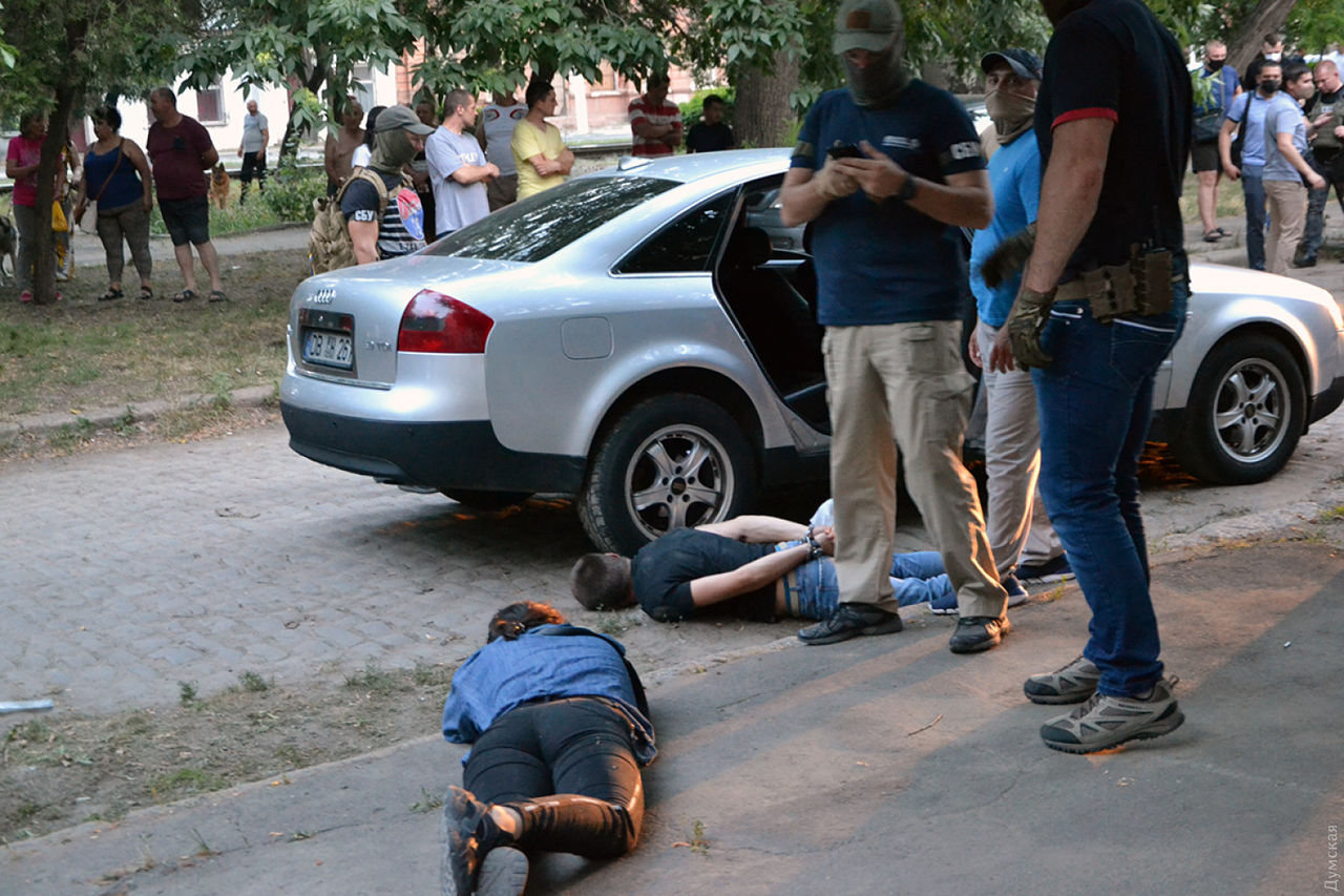 Погоня СБУ в Одессе: члены банды были на авто с молдавскими номерами