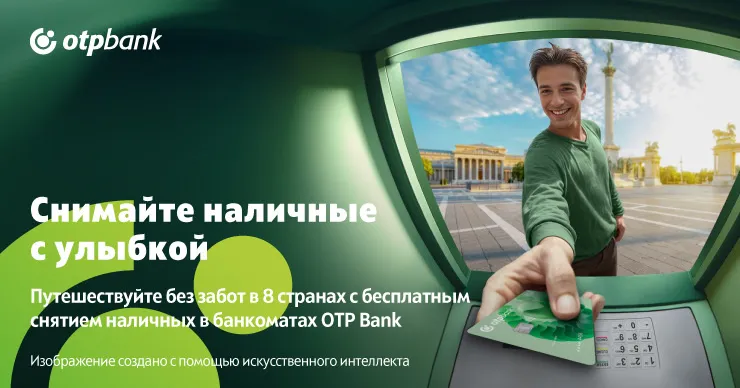 Бесплатное снятие наличных в 8 странах Европы для клиентов OTP Bank