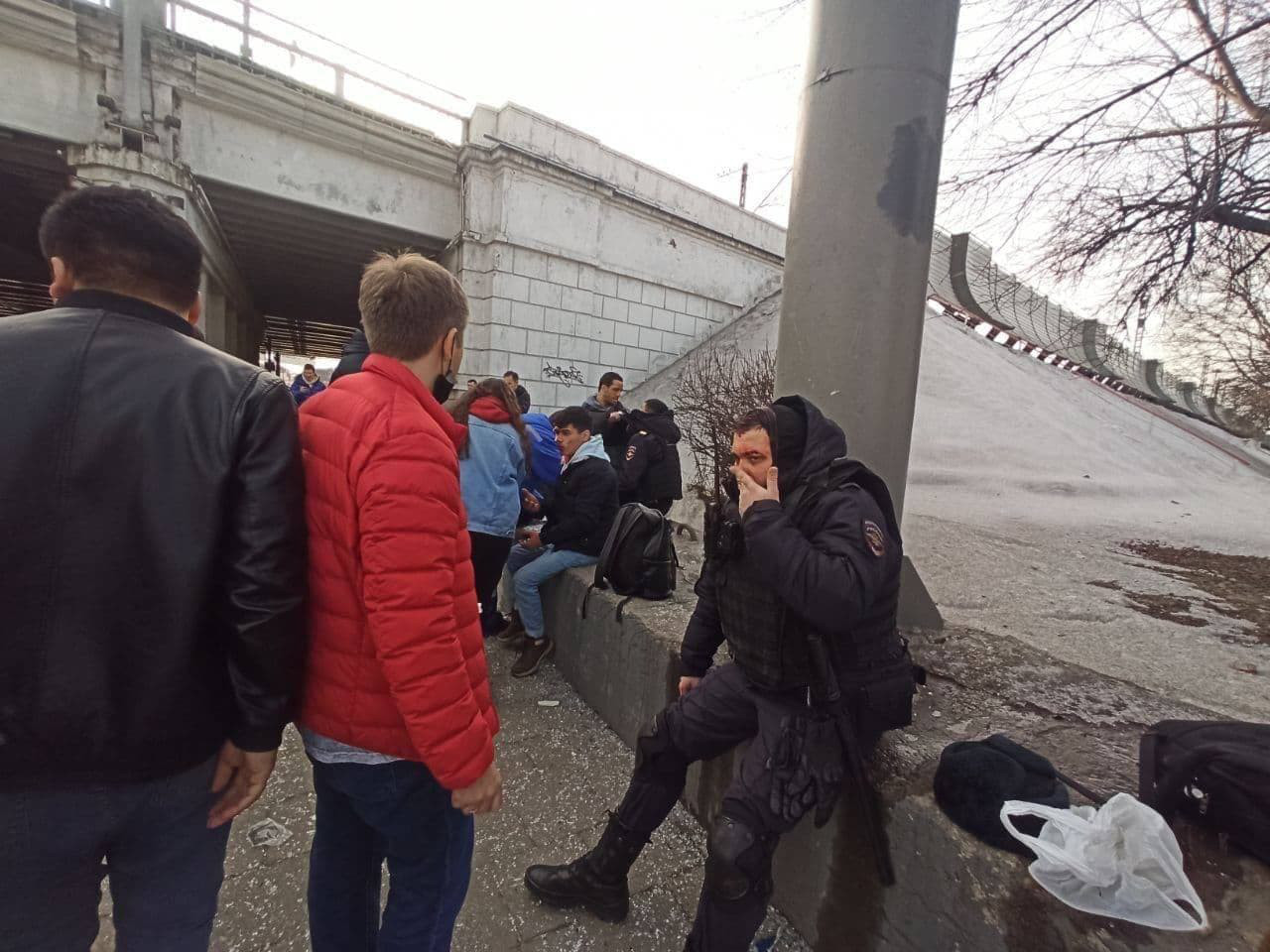 В Москве перевернулся автозак с задержанными на протестах