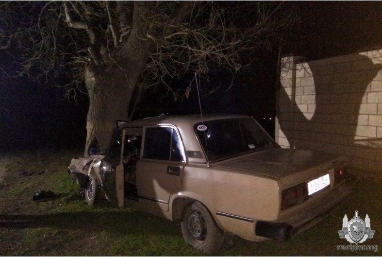 В Каушанах автомобиль с несовершеннолетним водителем врезался в дерево