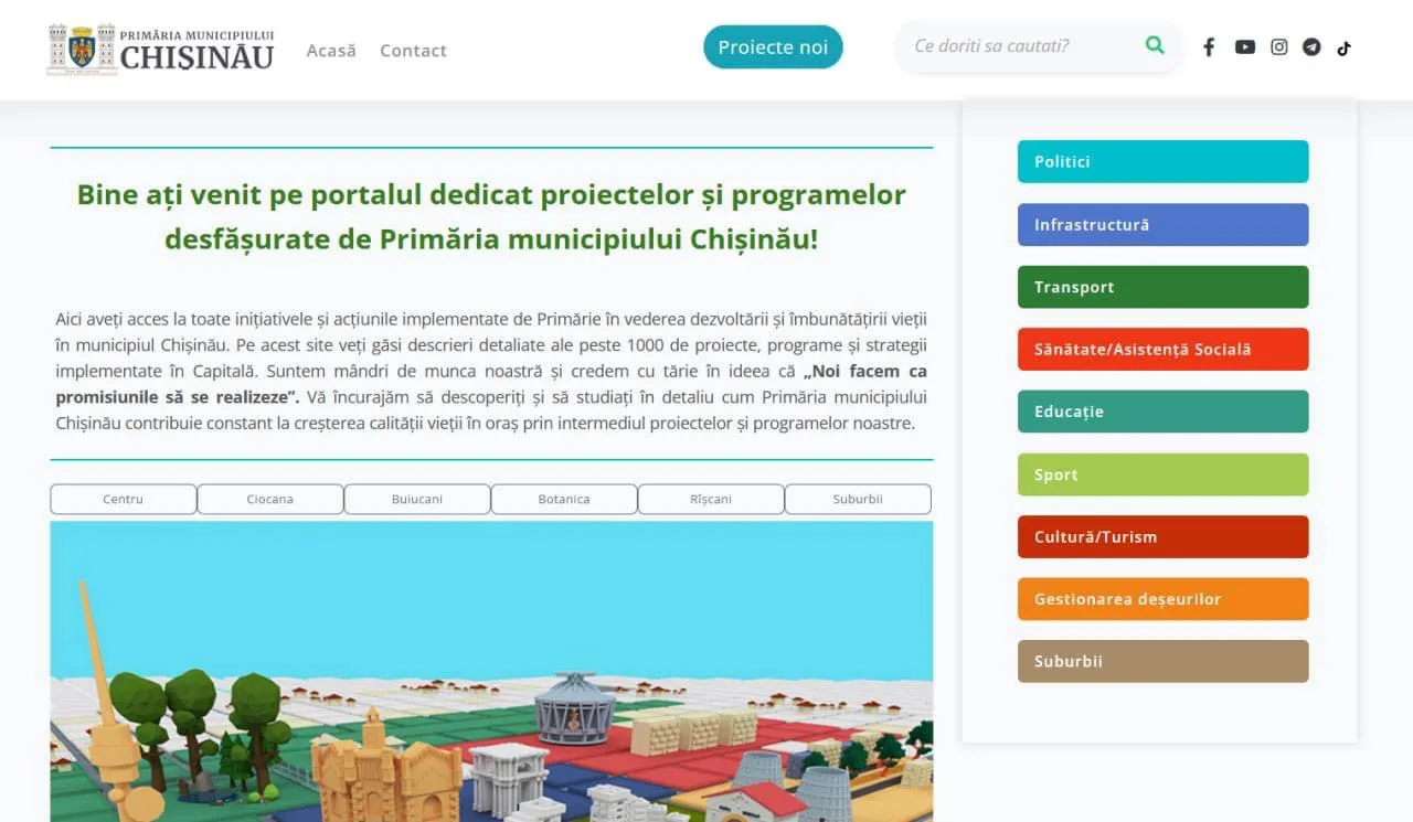 Примар Кишинева представил информационную платформу о столичных проектах