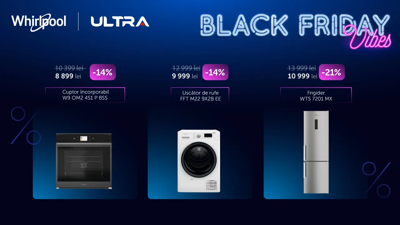 Ultra: Приобретай технику Whirlpool, Indesit, Hotpoint по выгодным ценам и участвуй в розыгрыше